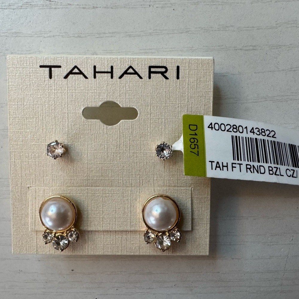 TAHARI New With Tags 2 Pair of earrings